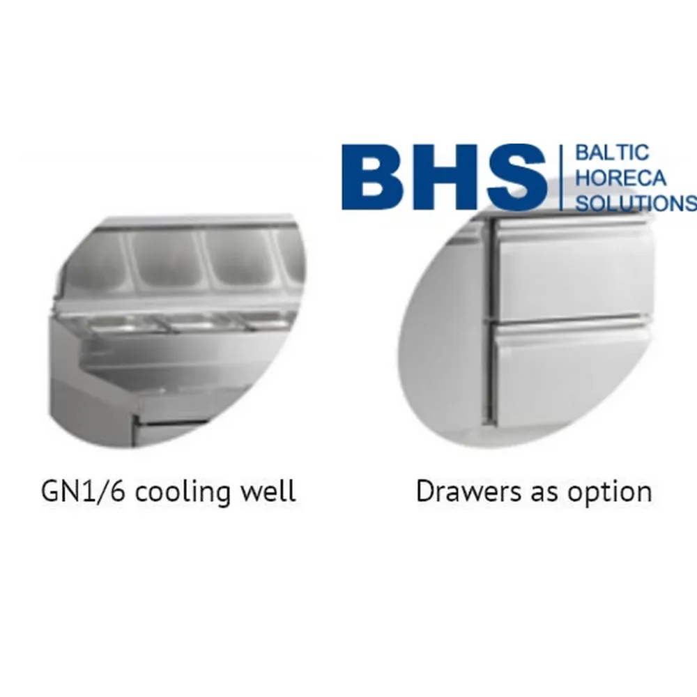 Table réfrigérante avec haut de forme GN1/1 900 mm