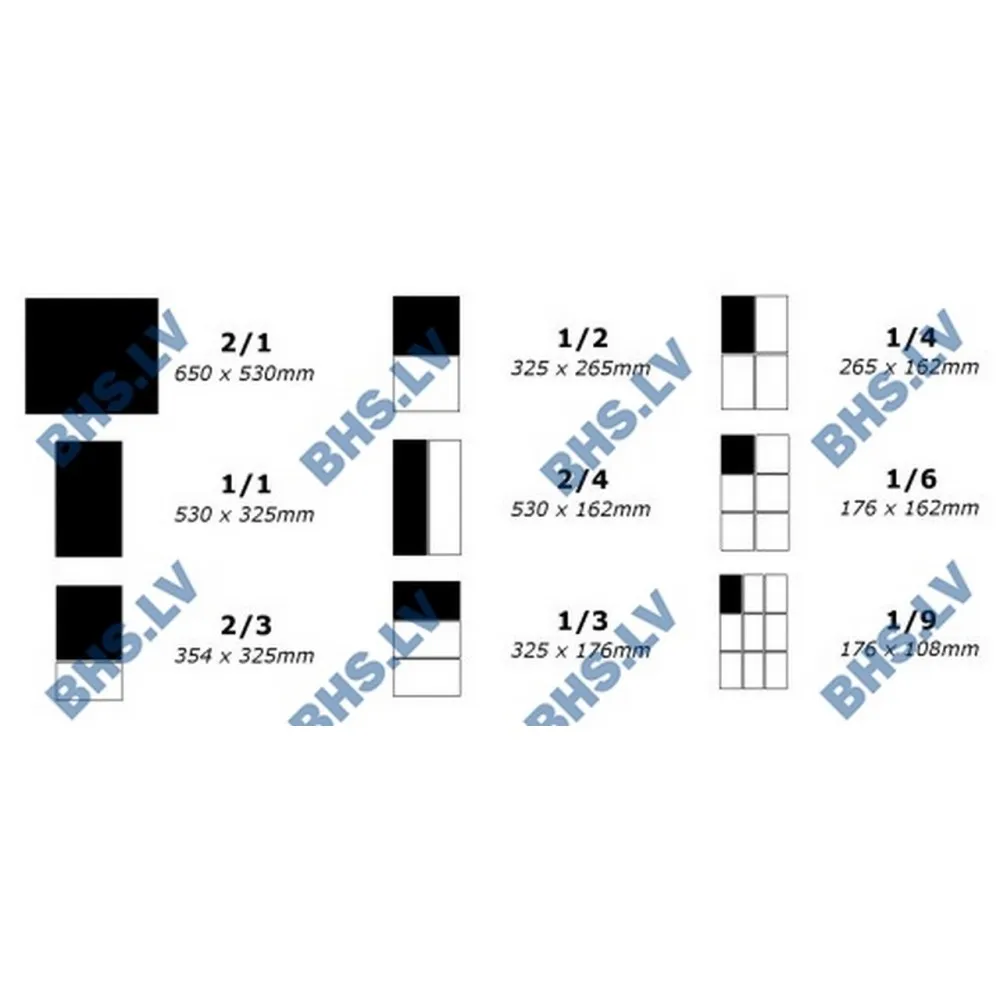 Gastronorm containers GN1/2 - 100 mm Hexagon