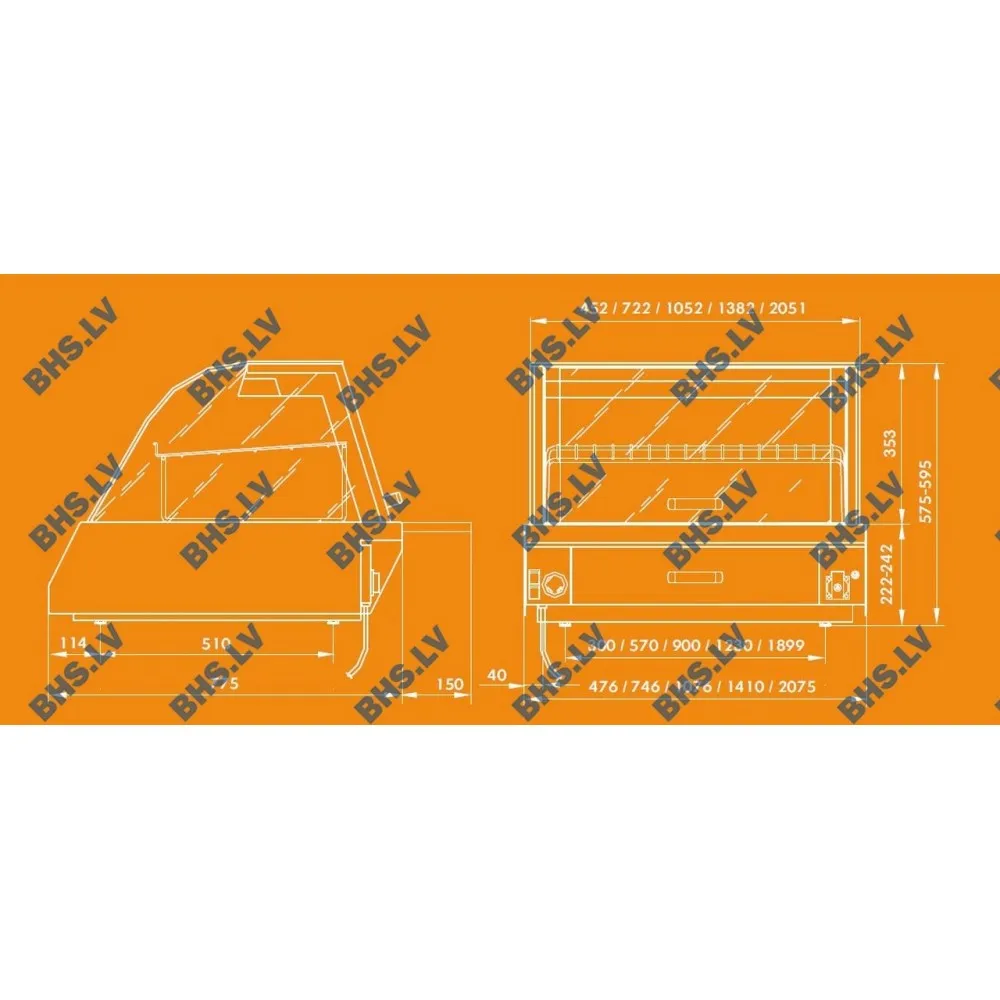 Vitrine chauffante KENTUCKY HOT 2GN