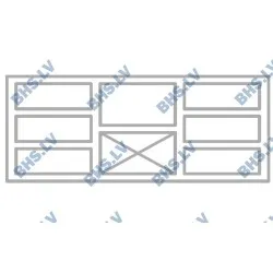 Comptoir de congélation avec plateau en granit M222 1300 mm