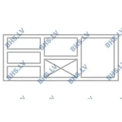 Comptoir de congélation avec plateau en granite M240 1300 mm