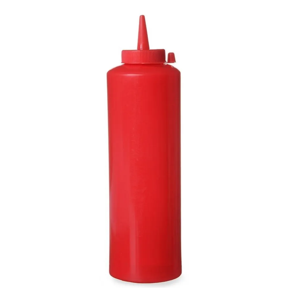 Bouteille doseuse pour sauces 700 ml, rouge