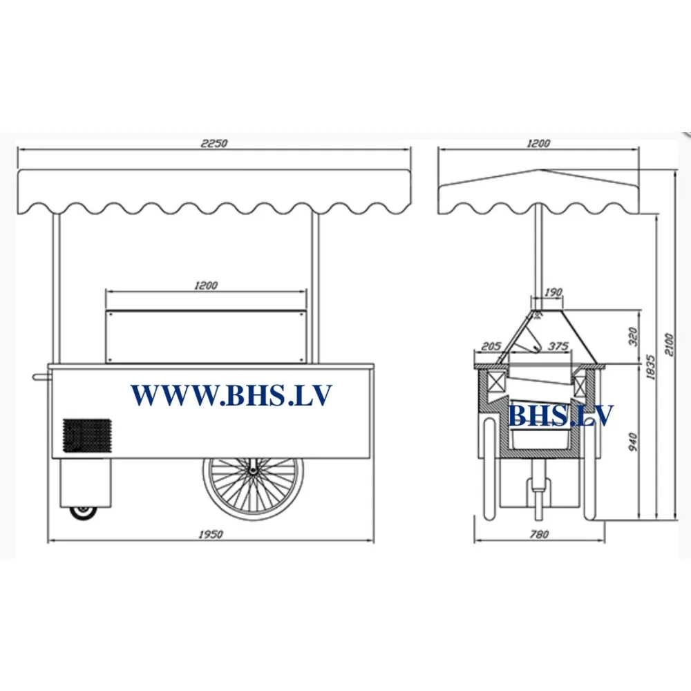 Vitrine à glace 1950 mm