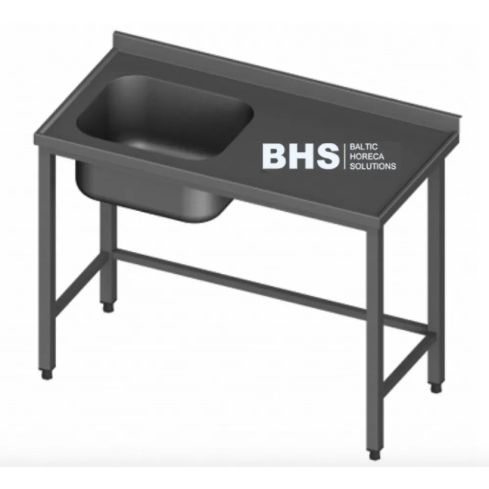 Table en métal avec évier sans plateau 2400