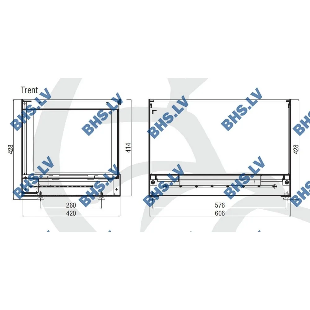 Vitrine de confiserie TRENT Inox - standard