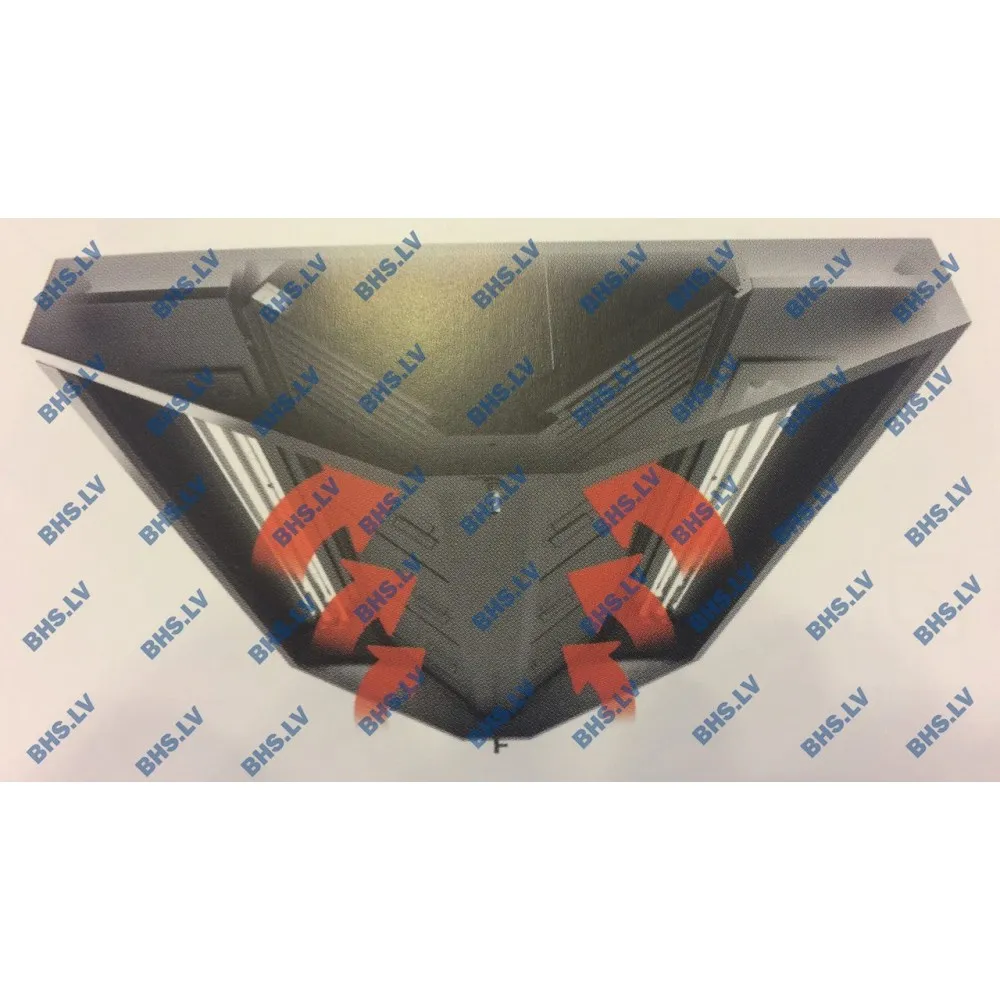 Hotte de ventilation centrale îlot avec filtres HNCA 1400