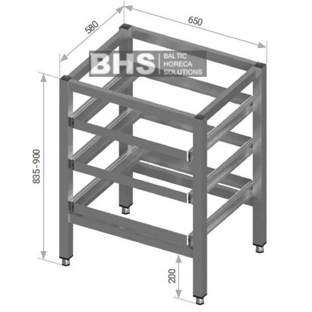 Rāmis ar plauktu turētājiem trauku groziem
