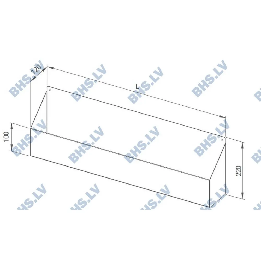 Pudeļu plaukts montējams 1000