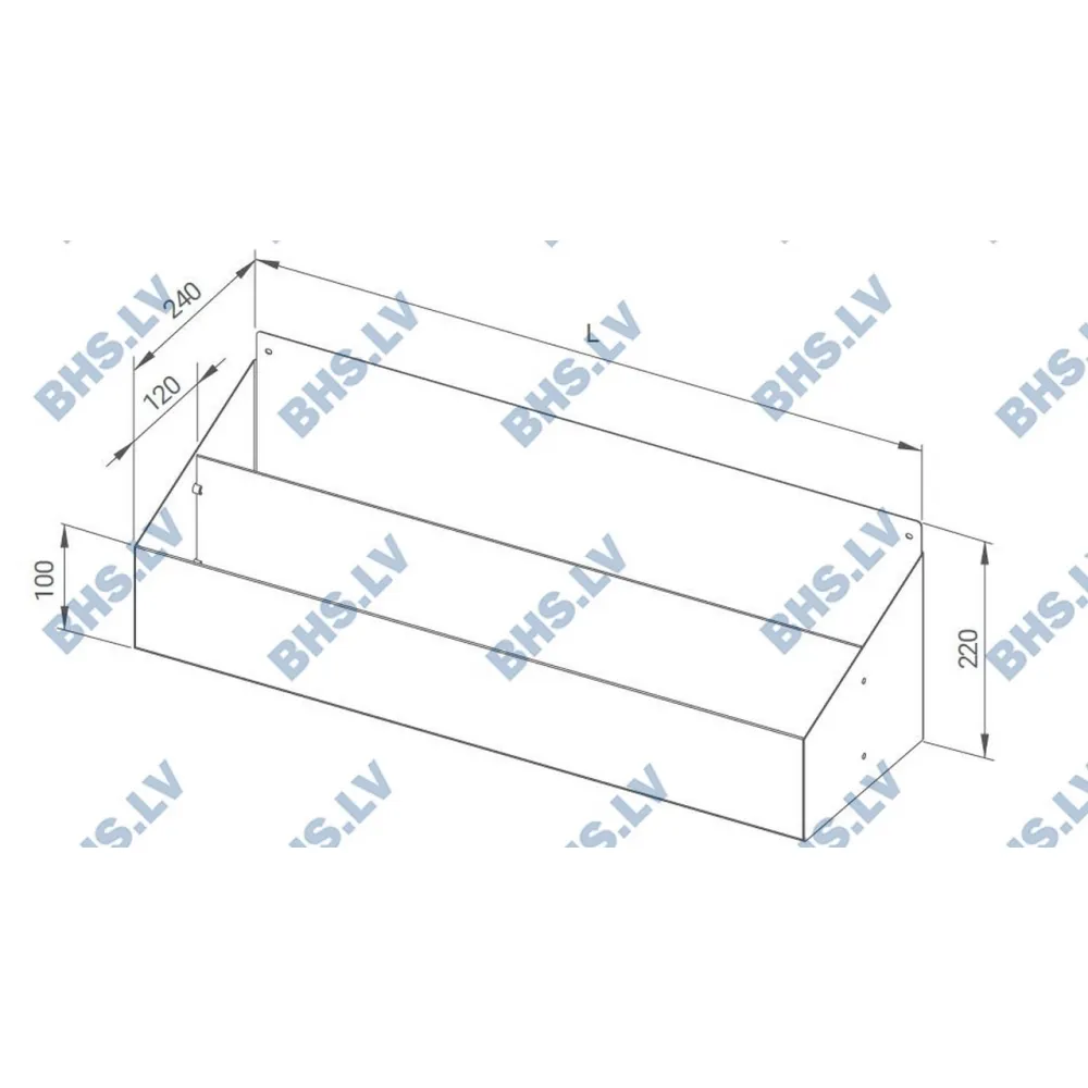 Dubultais pudeļu plaukts montējams 1000