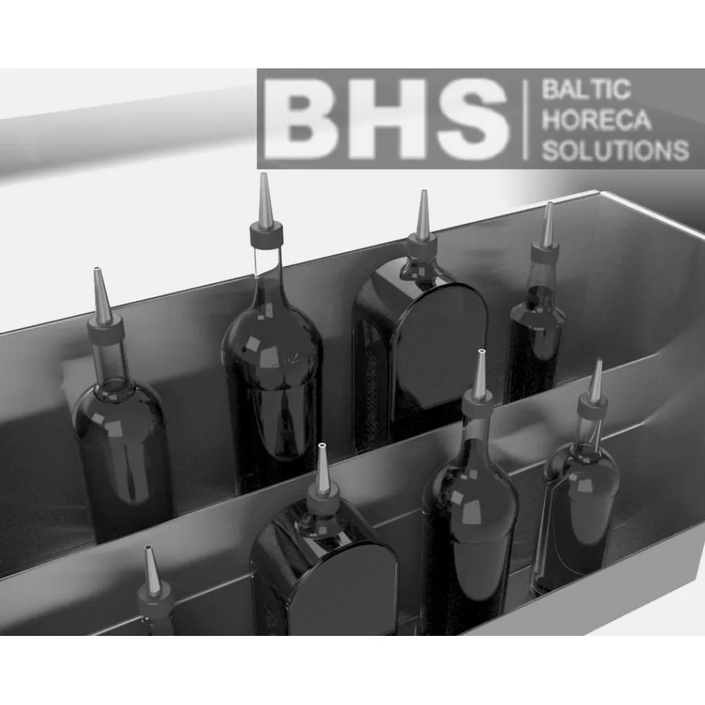 Dubultais pudeļu plaukts metināts 1000