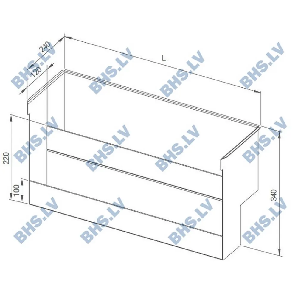 Dubultais pudeļu plaukts metināts 1000