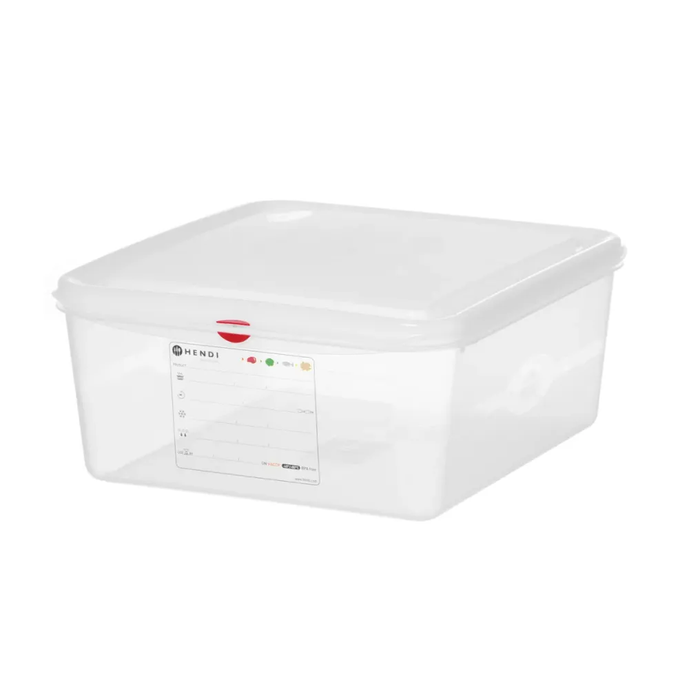 Bac gastronorme GN 2/3 en polypropylène 13,5 L avec couvercle HENDI