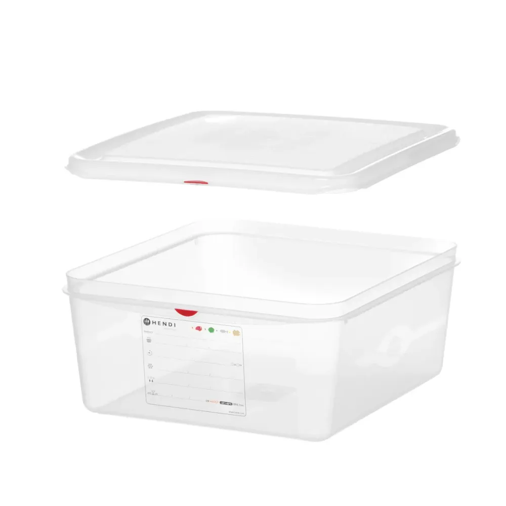 Bac gastronorme GN 2/3 en polypropylène 13,5 L avec couvercle HENDI