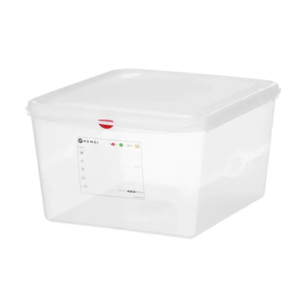 Bac gastronorme GN 2/3 en polypropylène 19 L avec couvercle HENDI