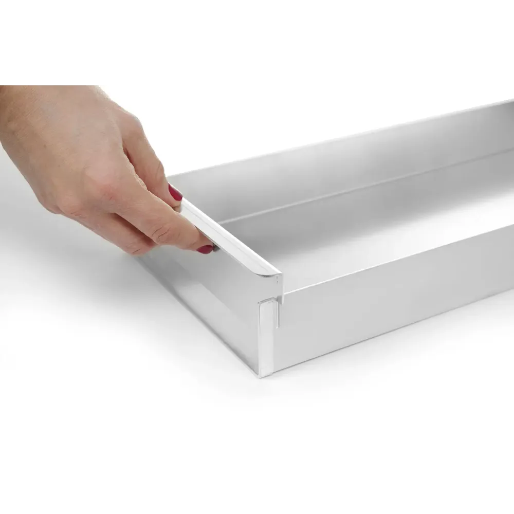 Plat de cuisson aluminium à paroi latérale amovible HENDI 580x200x(H)50 mm