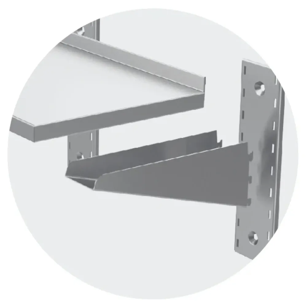 Supports muraux Novameta LSI-00.03 pour étagères professionnelles