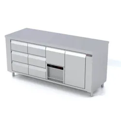 Table réfrigérée avec mécanisme de levage P345 1920 mm