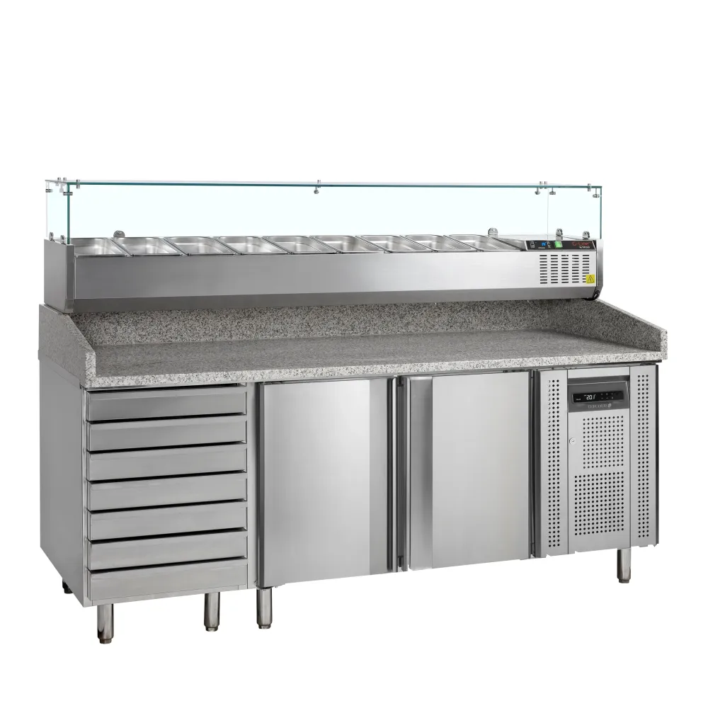 Pizza table with refrigerating display PT1310