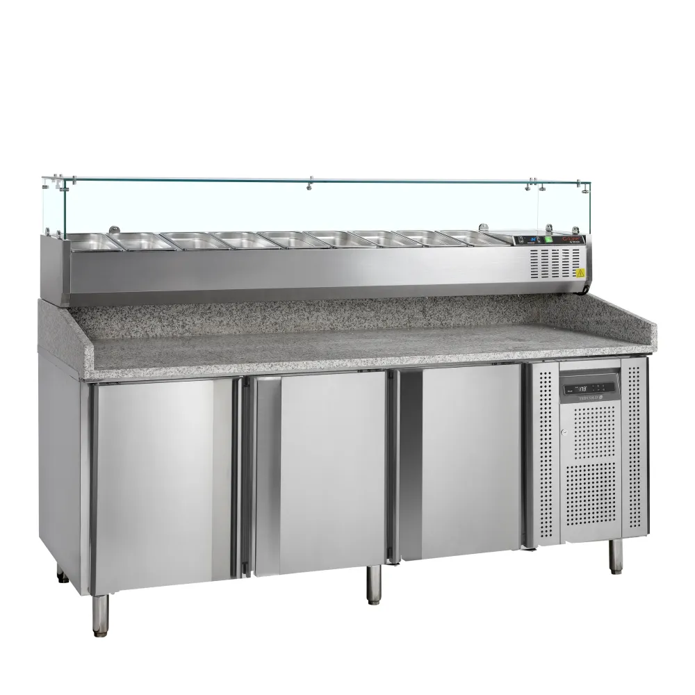 Pizza table with refrigerating display PT1300