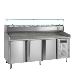 Pizza table with refrigerating display PT1300