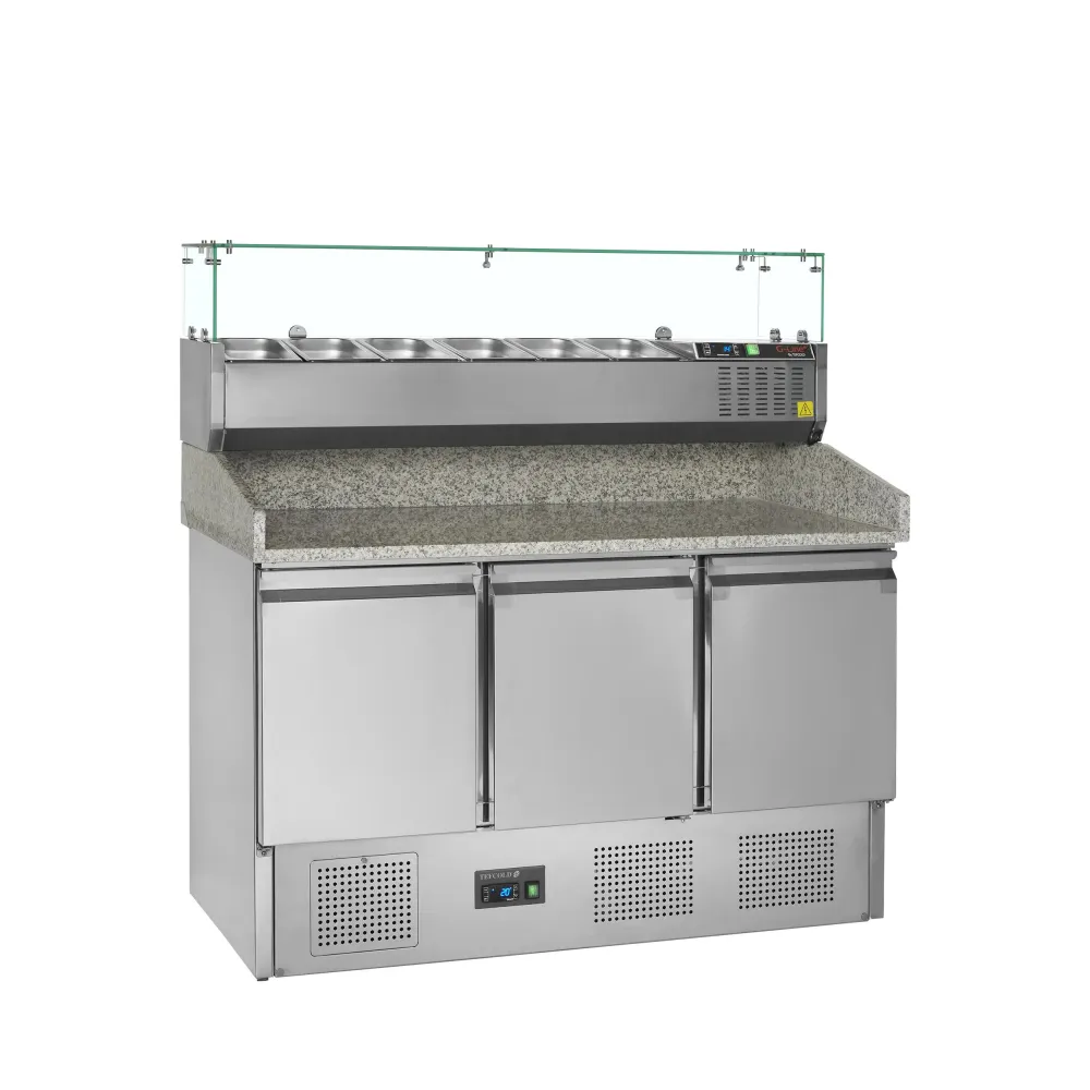 Pizza table with refrigerating display PT1365