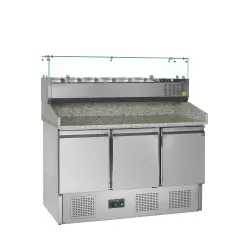 Pizza table with refrigerating display PT1365