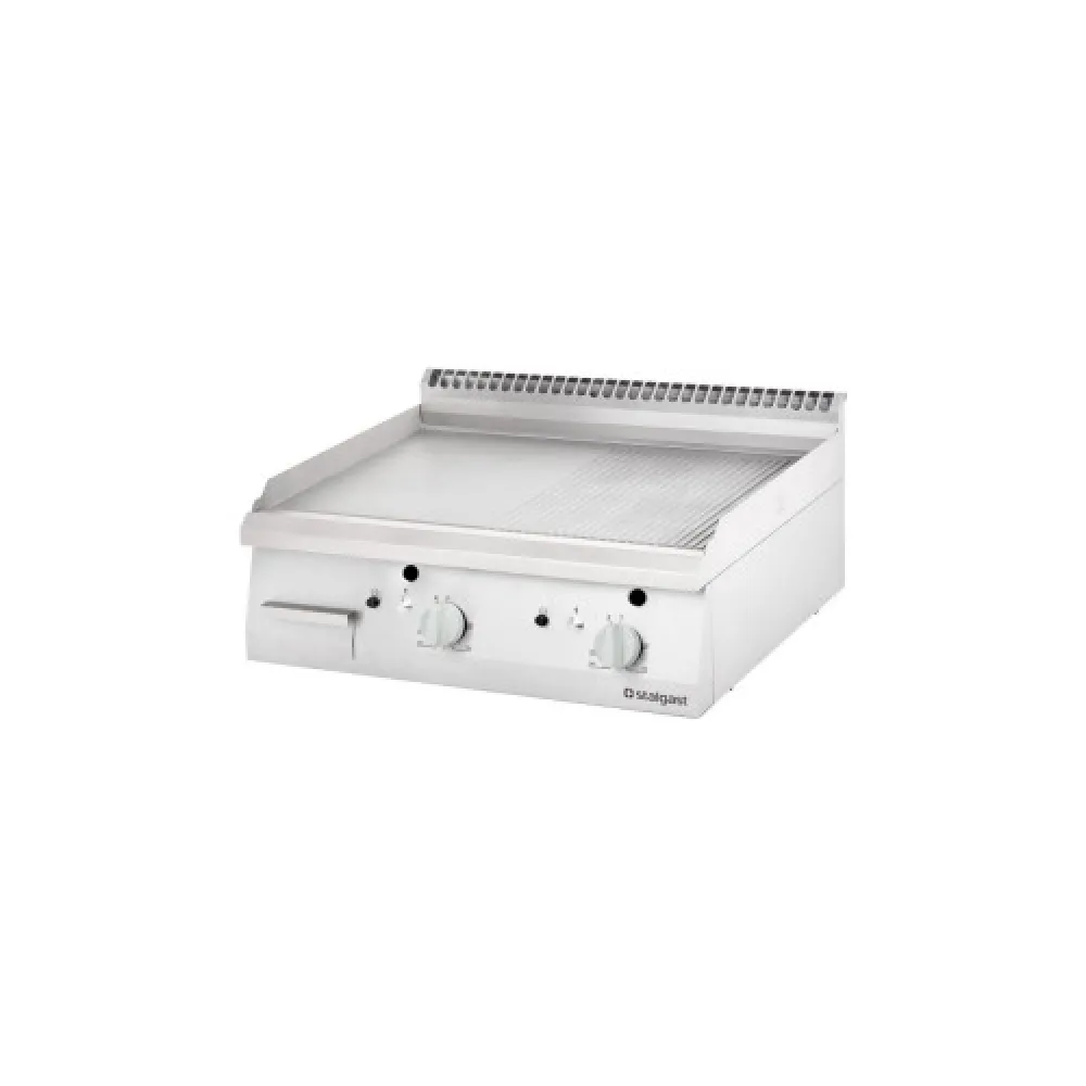 Electric grill ribbed 8.1 kW  chromed
