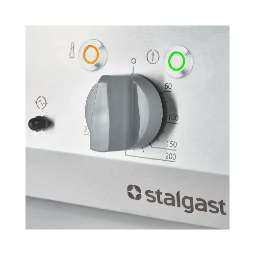 Electric grill smooth 8.0 kW chromed