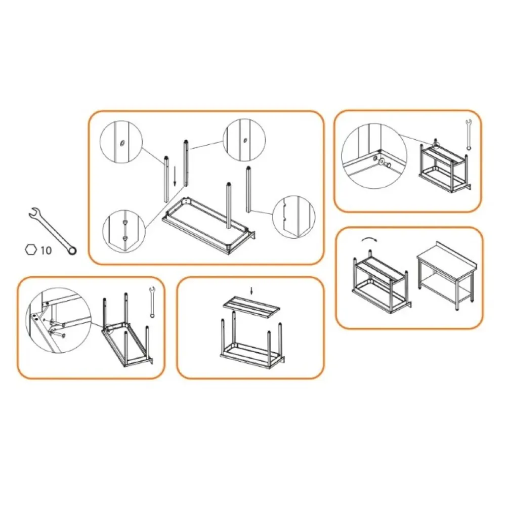 Wall table without shelf 400
