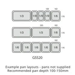 Réfrigérateur-table pour navires GSS20 201 l
