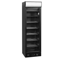 Congélateur avec banderole publicitaire 270 l, noir