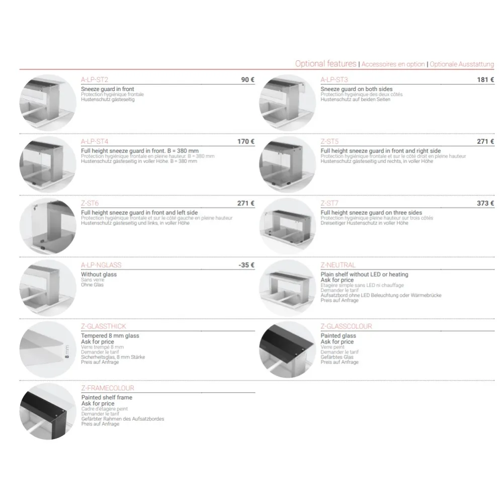 Étagère de buffet avec éclairage LED 743 mm