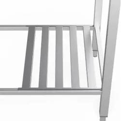 Table avec bac en inox pour la plonge 1200