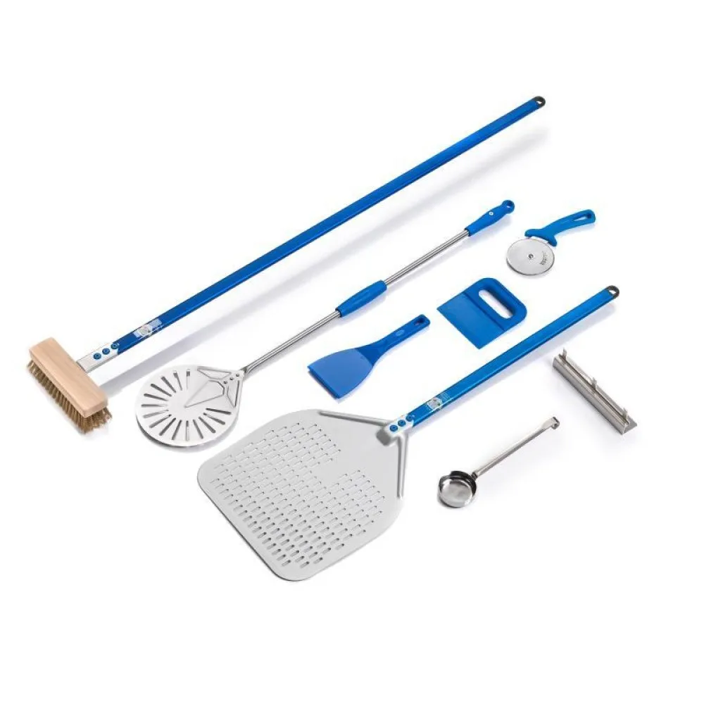 Set à pizza professionnel avec pelle perforée, 33x33x60cm