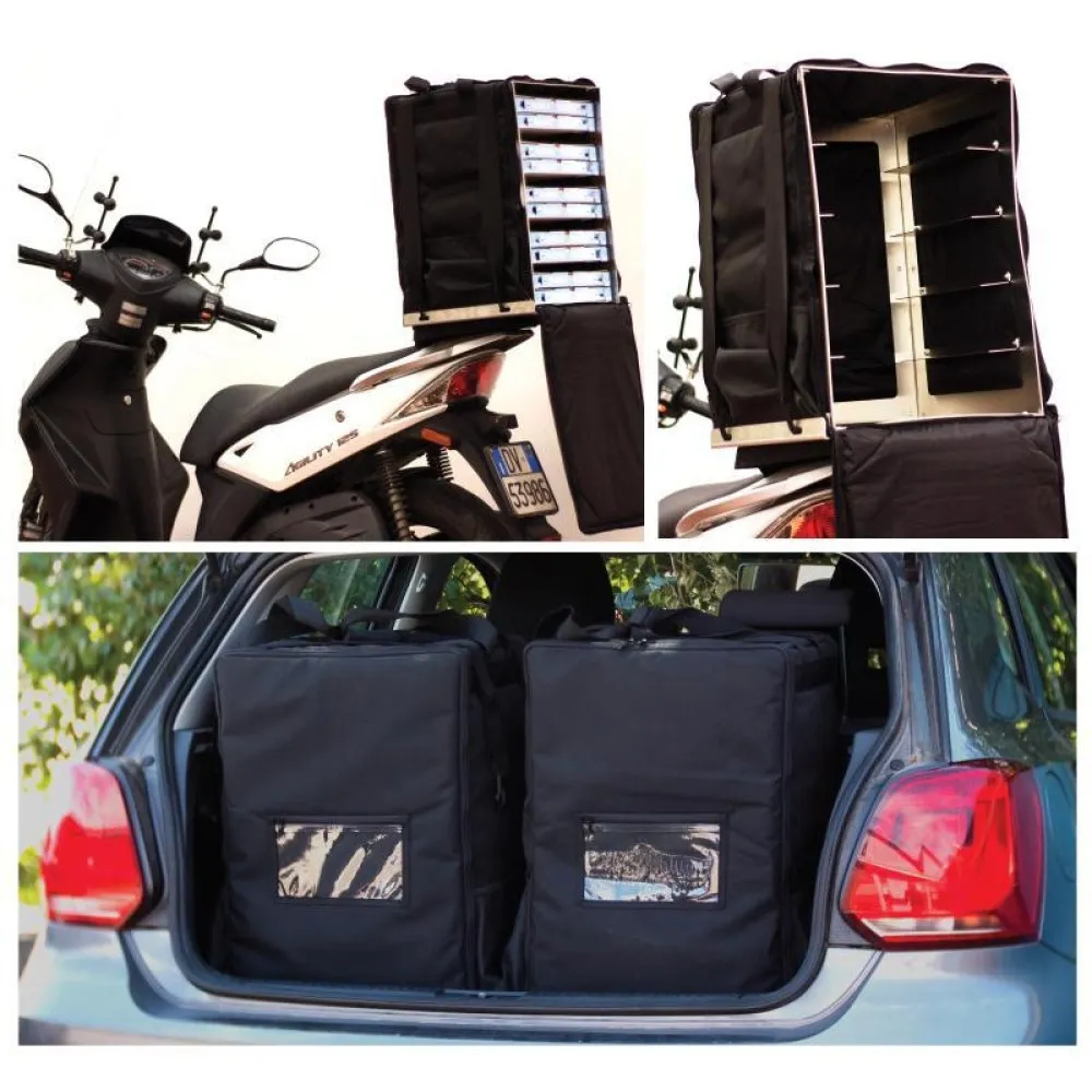 Boîte isotherme pour 8 boîtes à pizza, d-40 cm