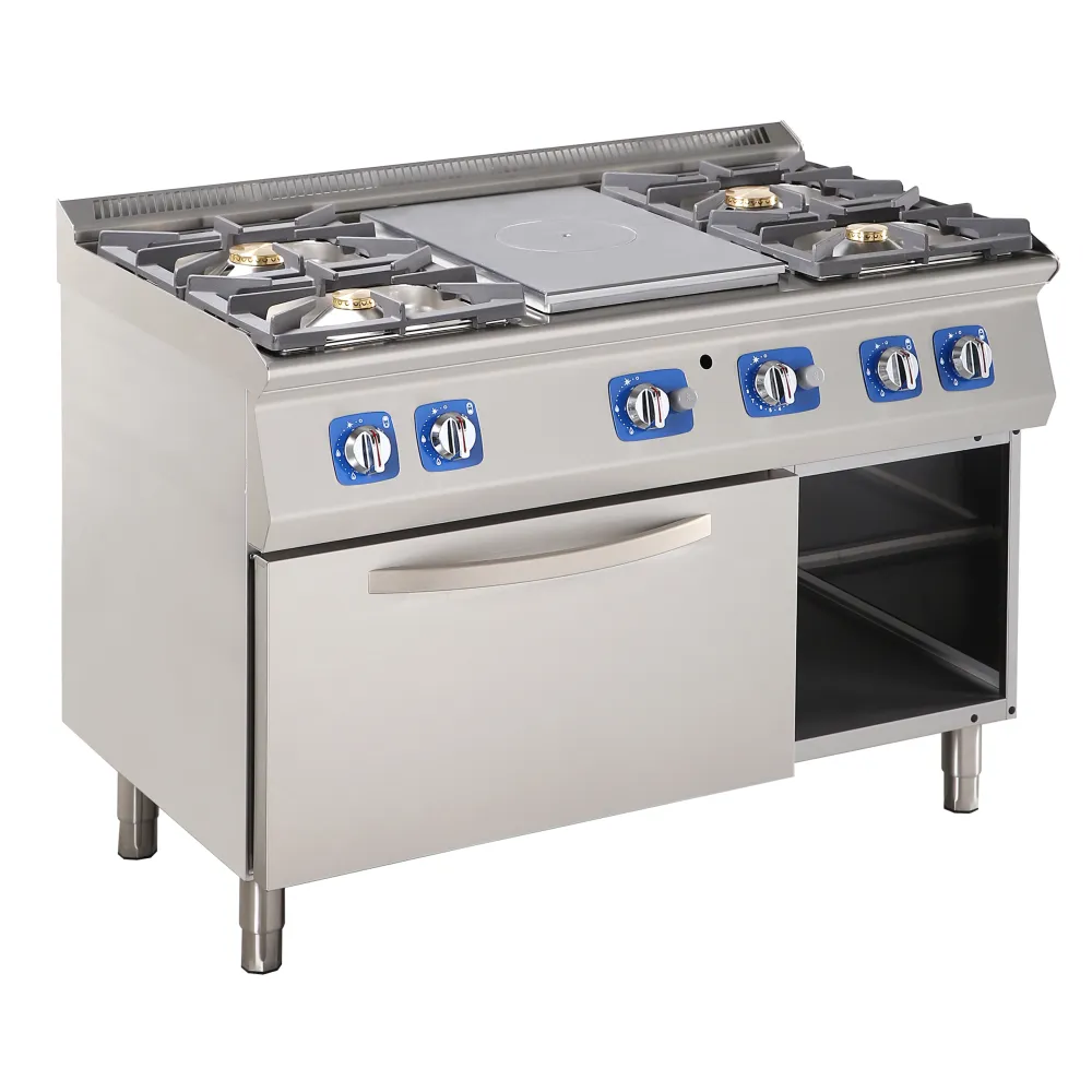 Table de cuisson à gaz avec four à gaz 48 kW