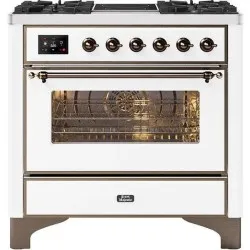 Ilve Majestic 90 cm avec 4 feux gaz et induction double zone