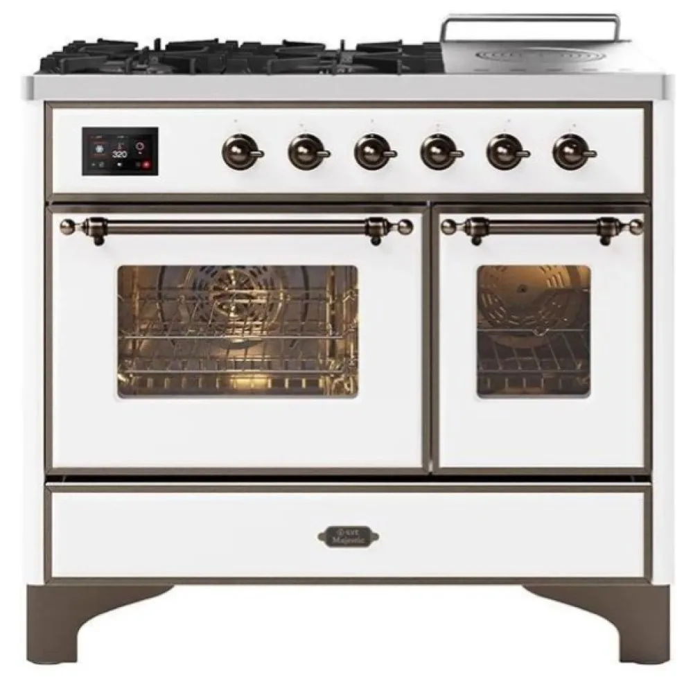 Cuisinière bi-énergie Ilve Majestic Milano MD10SDNE3 100 cm