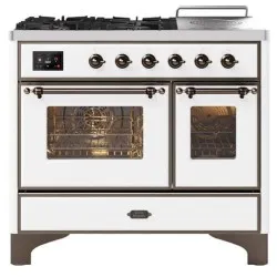 Cuisinière bi-énergie Ilve Majestic Milano MD10SDNE3 100 cm