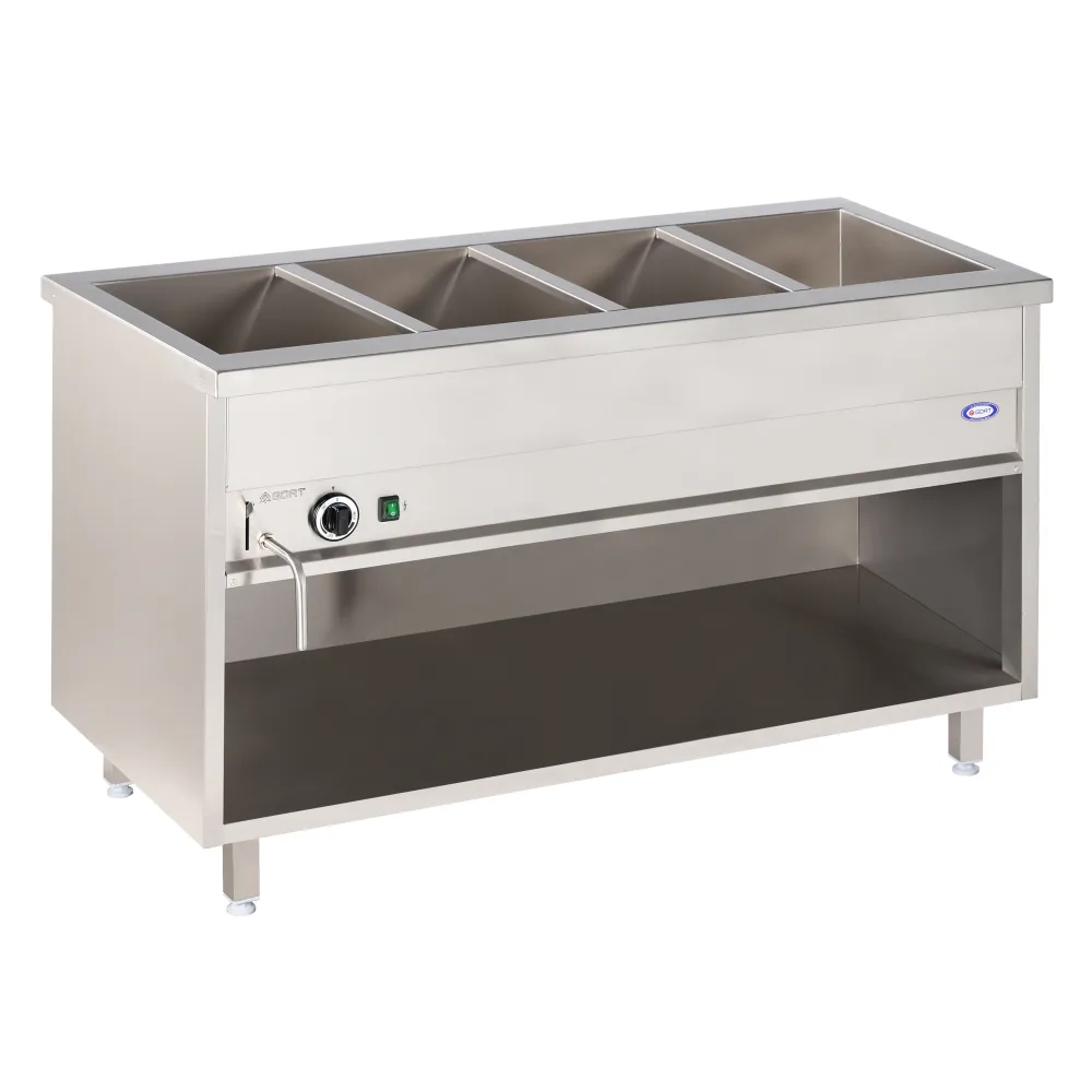Bain-marie sur pied 4xGN 1/1, avec contrôle de température commun
