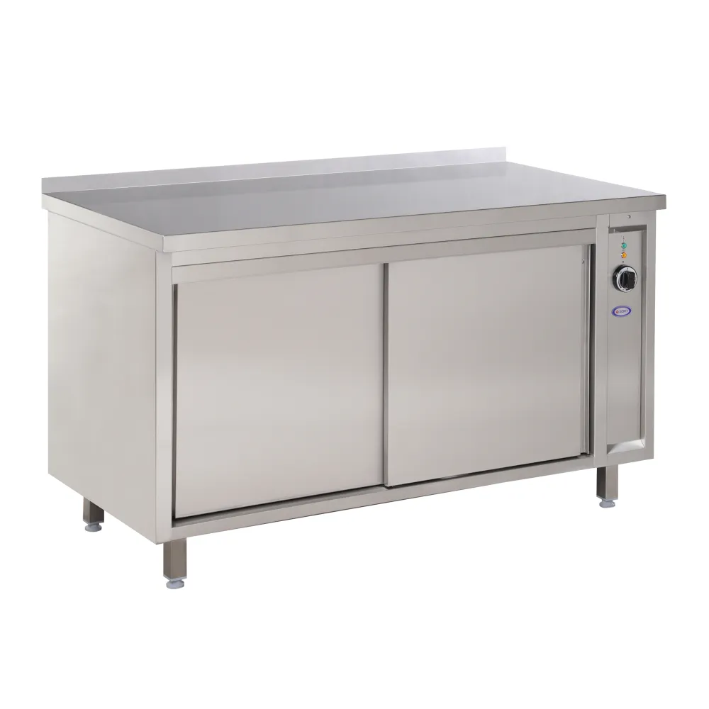 Une table avec une armoire chaleureuse avec une porte coulissante 1000 x 600 mm