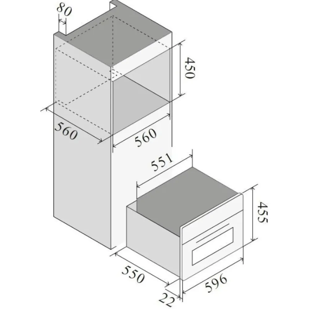 Sisseehitatud blast chill Ilve BC645SLTC 40L