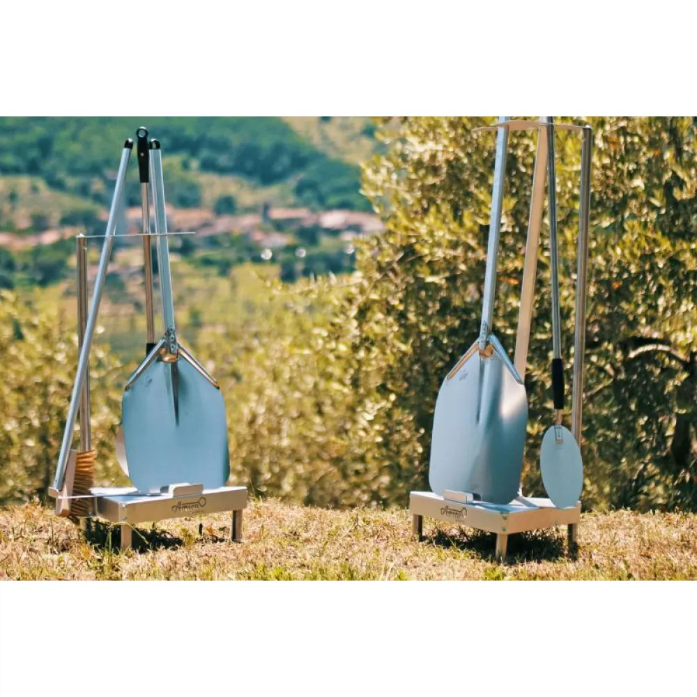 Ensemble d'accessoires pour pizza avec support, 120 cm