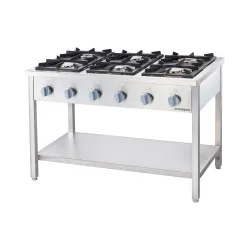 Gas cooker with 6 burners 1200 32,5 kW