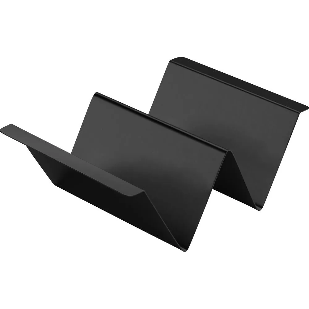 Présentoir à sandwichs et snacks avec support à 2 compartiments, noir