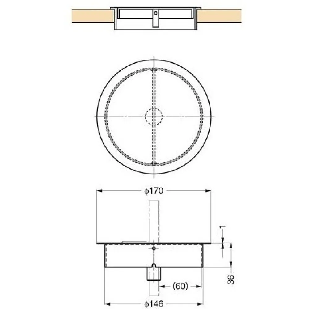 Couvercle de poubelle, rond