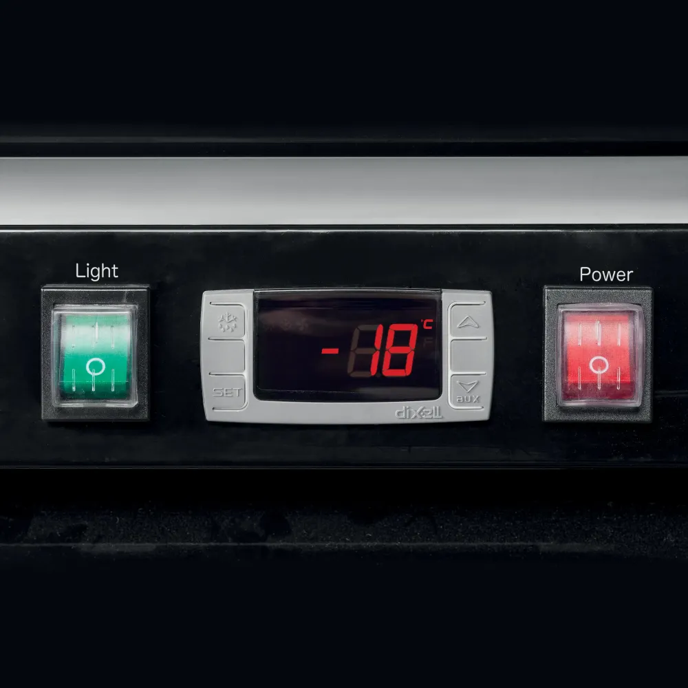 Congélateur vitrine 1436 litres avec 3 portes, noir