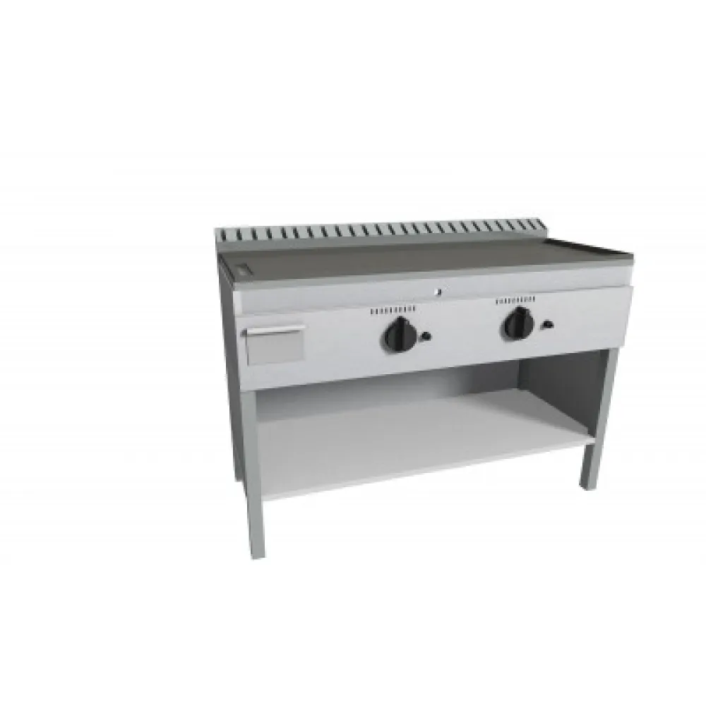 Plaque de cuisson lisse à gaz avec meuble neutre FRY-TOP FTSPS/2GK.BA