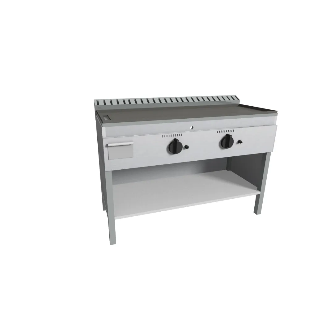 Plaque à griller lisse électrique avec meuble neutre FRY-TOP FTSPS/126EK.BA