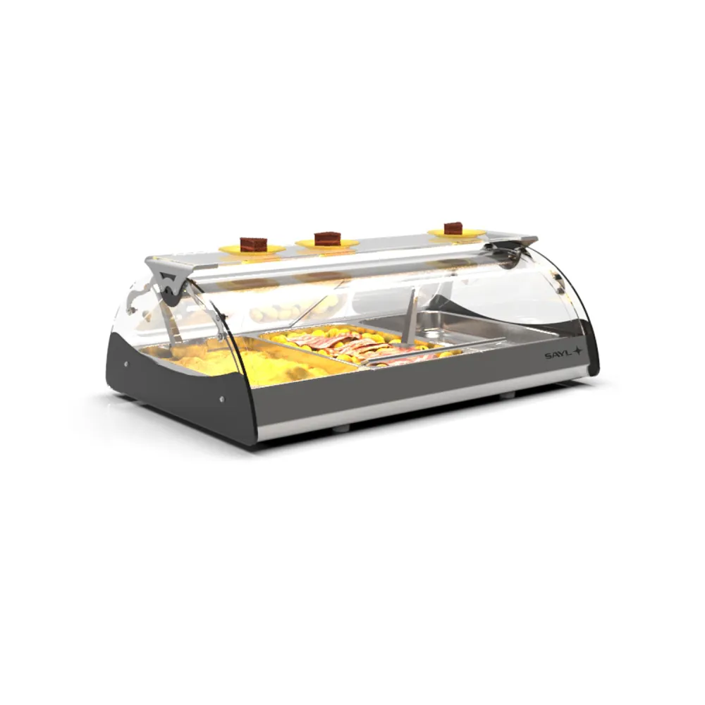 Vitrine chauffante avec bains-marie MAXISELF CMX3E